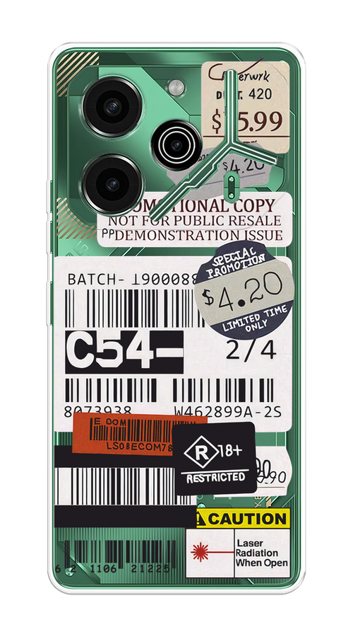 

Чехол на Tecno Pova 6 Pro 5G "Flight to Paris", Серый;бежевый, 305250-1