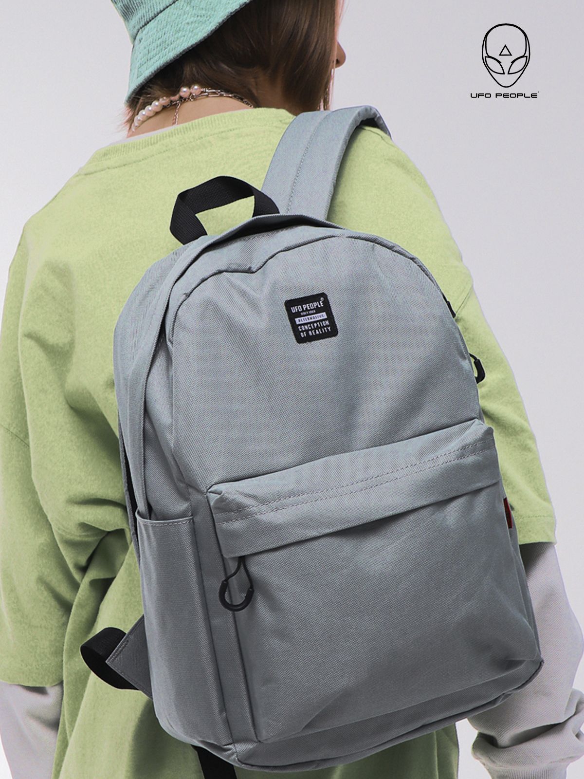 

Рюкзак мужской Ufo People 160 светло-серый, 39х27х14 см, 160