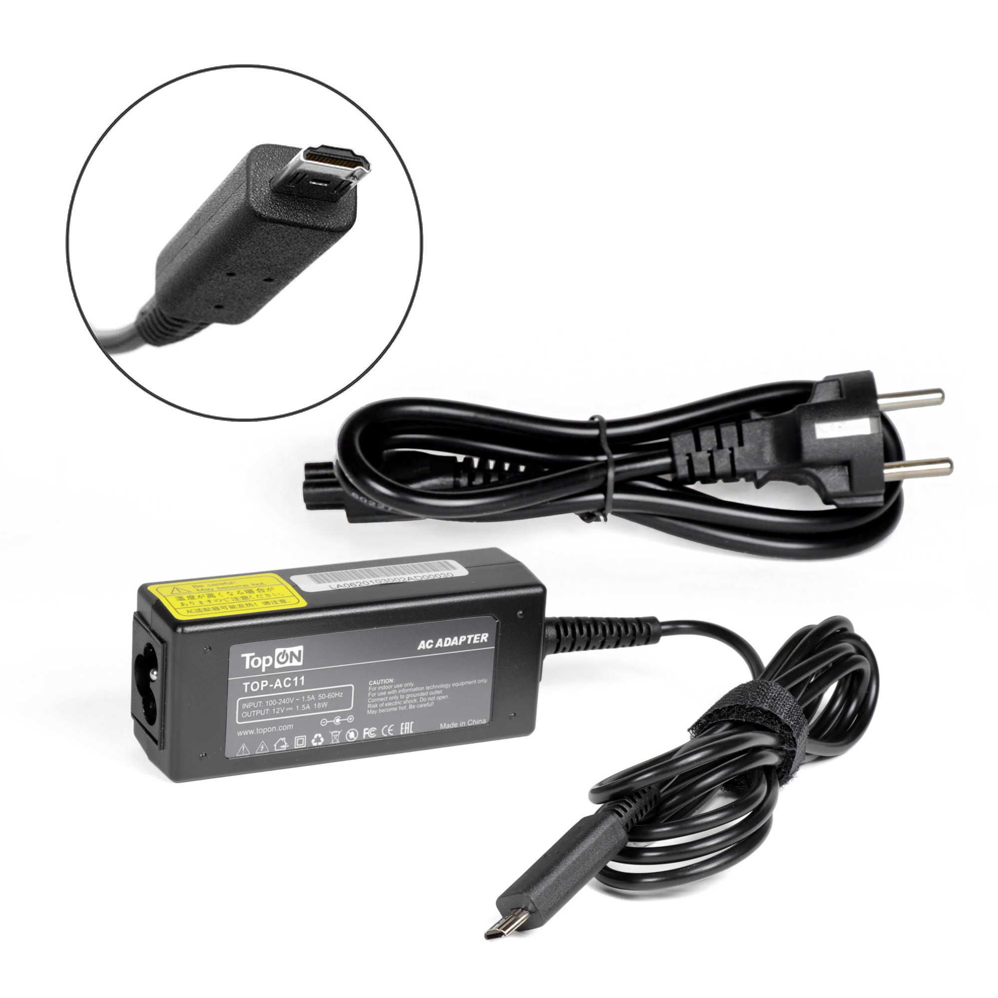 

Блок питания TopON для Acer 12V 1.5A (Acer Micro USB) 18W AK.018AP.033 TOP-AC11-2