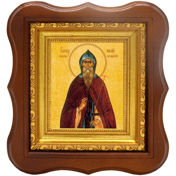 

Корнилий Псково-Печерский Преподобомученик, игумен. Икона на холсте.