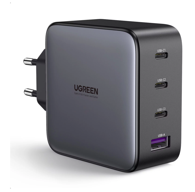 

Сетевое зарядное устройство Ugreen USB A + 3 USB C 100W GaN Tech Fast Charger (40747)