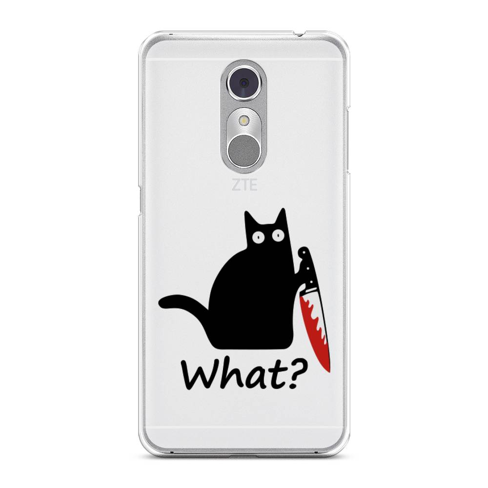 

Чехол на ZTE Blade A910 "Котик с ножом", Черный;красный, 131850-6