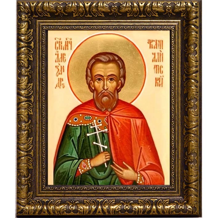 

Александр Каталитский (Калитский) мученик, кузнец. Икона на холсте.