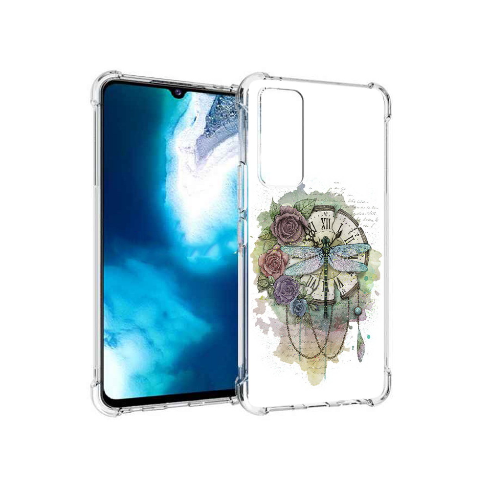 Чехол MyPads Tocco для Vivo V20 SE старинные часы в цветах (PT155663.407.621)