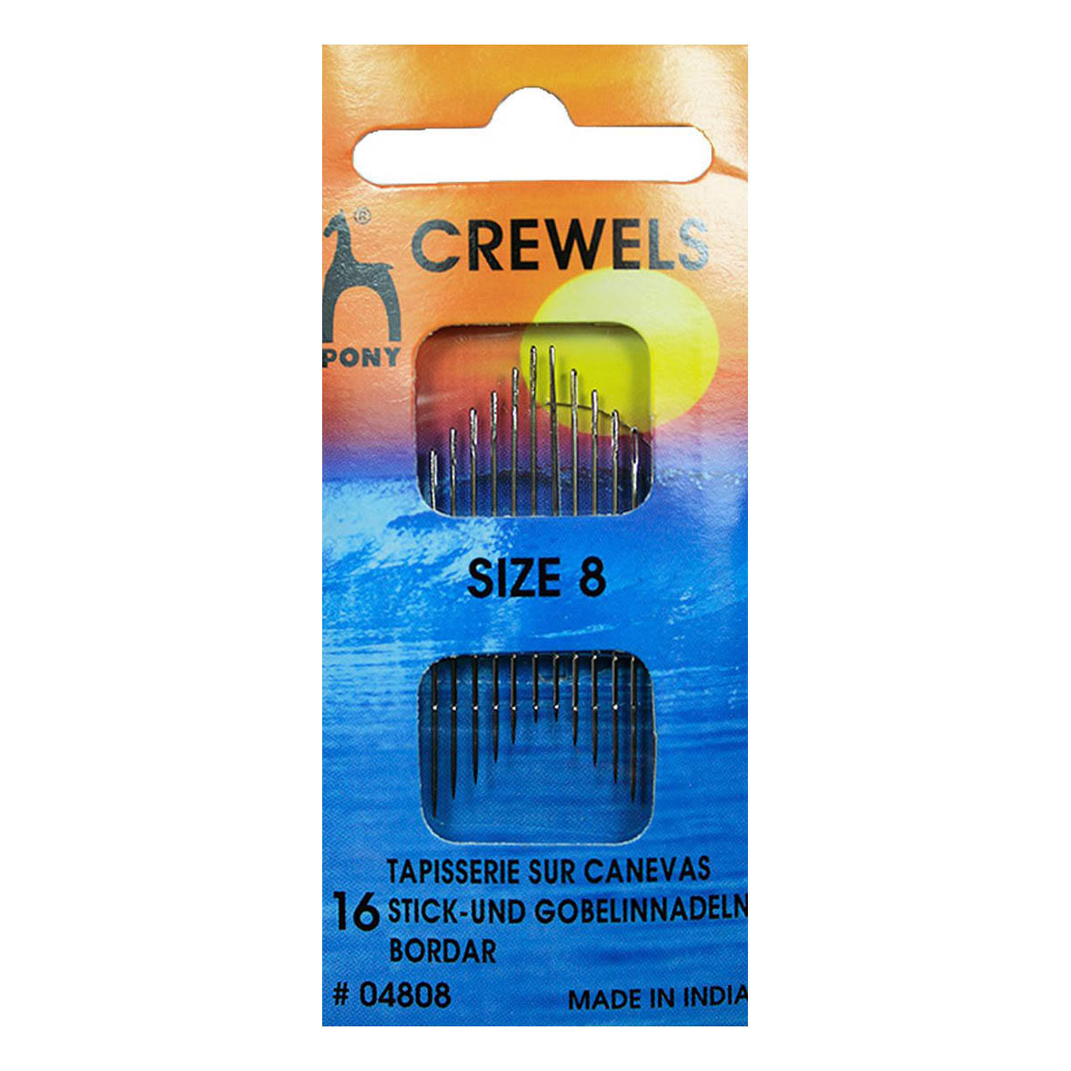 

Иголки для шитья и вышивания № 8, PONY Crewels, 04808, 16 шт