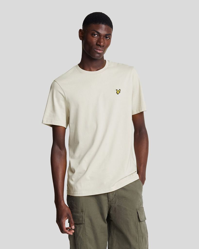 

Футболка мужская Lyle & Scott Plain T-shirt бежевая S, Бежевый, Plain T-shirt