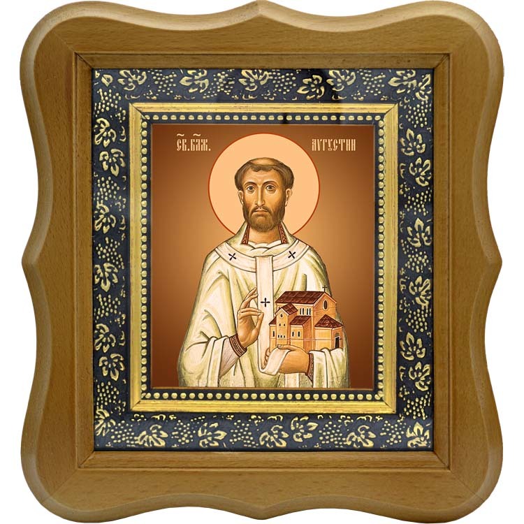 

Августин Аврелий, Блаженный, Иппонийский, епископ. Икона на холсте.