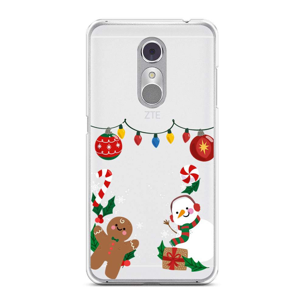

Чехол на ZTE Blade A910 "Новогоднее настроение", Коричневый;красный;зеленый, 131850-5