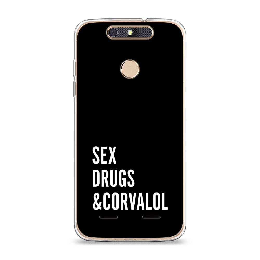 

Чехол на ZTE Blade V8 mini "Corvalol", Черный;серый;белый, 131950-6