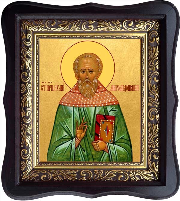 

Иулий (Юлий) Мирмидонянин, пресвитер, Преподобный. Икона на холсте.
