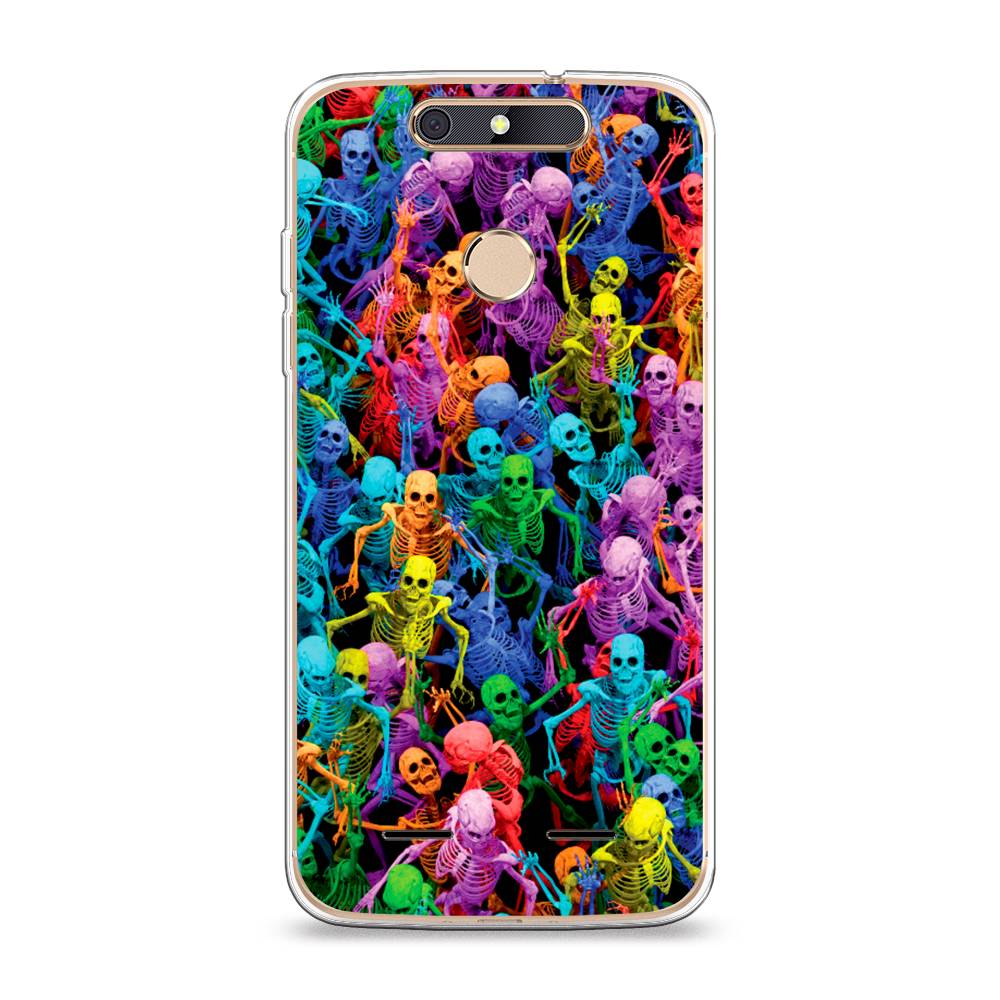 

Чехол на ZTE Blade V8 mini "Вечеринка скелетов", Фиолетовый;желтый;оранжевый, 131950-6