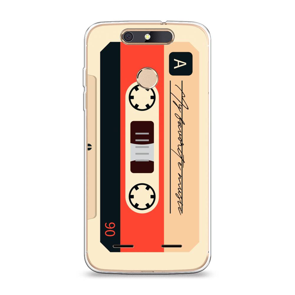 

Чехол на ZTE Blade V8 mini "Бежевая кассета", Черный;красный;бежевый, 131950-6