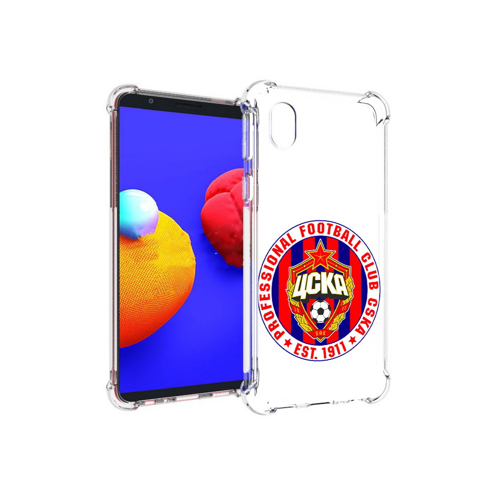

Чехол MyPads Tocco для Samsung Galaxy A01 Core ФК ЦСК логотип (PT151825.477.178), Прозрачный, Tocco