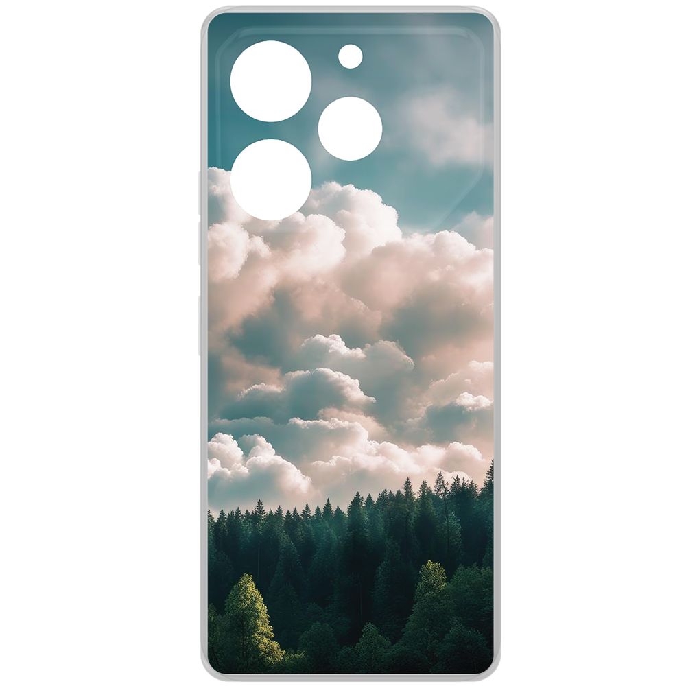 

Чехол-накладка Krutoff Clear Case Облачно для TECNO Pova 6 Pro, Прозрачный