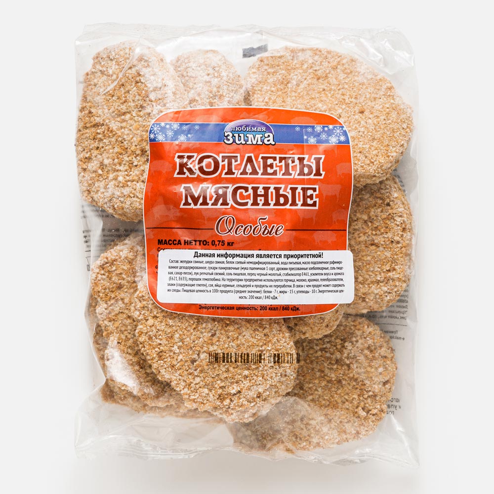 

Котлеты Любимая зима Особые мясные, 750 г