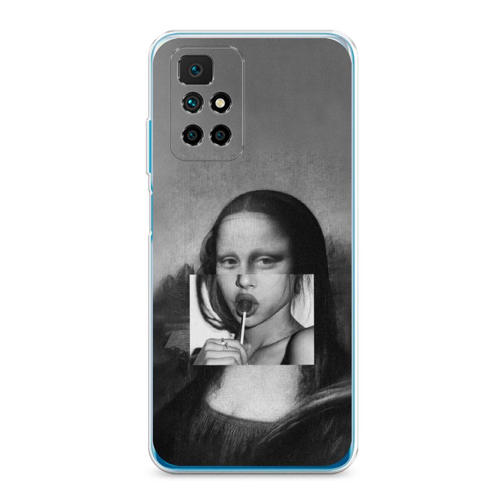 фото Силиконовый чехол "mona lisa sucking lollipop" на xiaomi redmi note 11 4g china awog