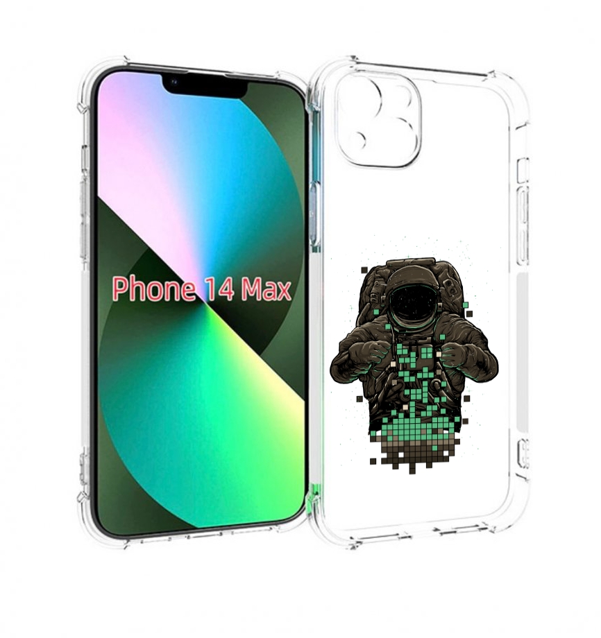 

Чехол MyPads космонавт с пикселями для iPhone 14 Plus (6.7), Прозрачный, Tocco