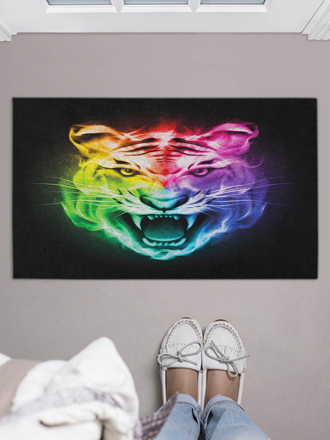 

Придверный коврик в прихожую для обуви, на резиновой основе, 75x45 см door_38684 JoyArty