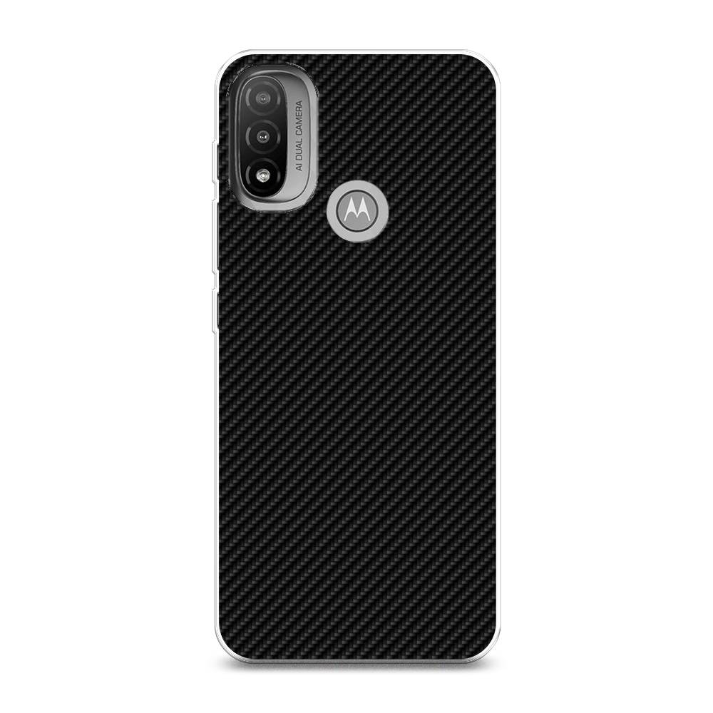 

Силиконовый чехол "Черный карбон" на Motorola Moto E20, 243450-3