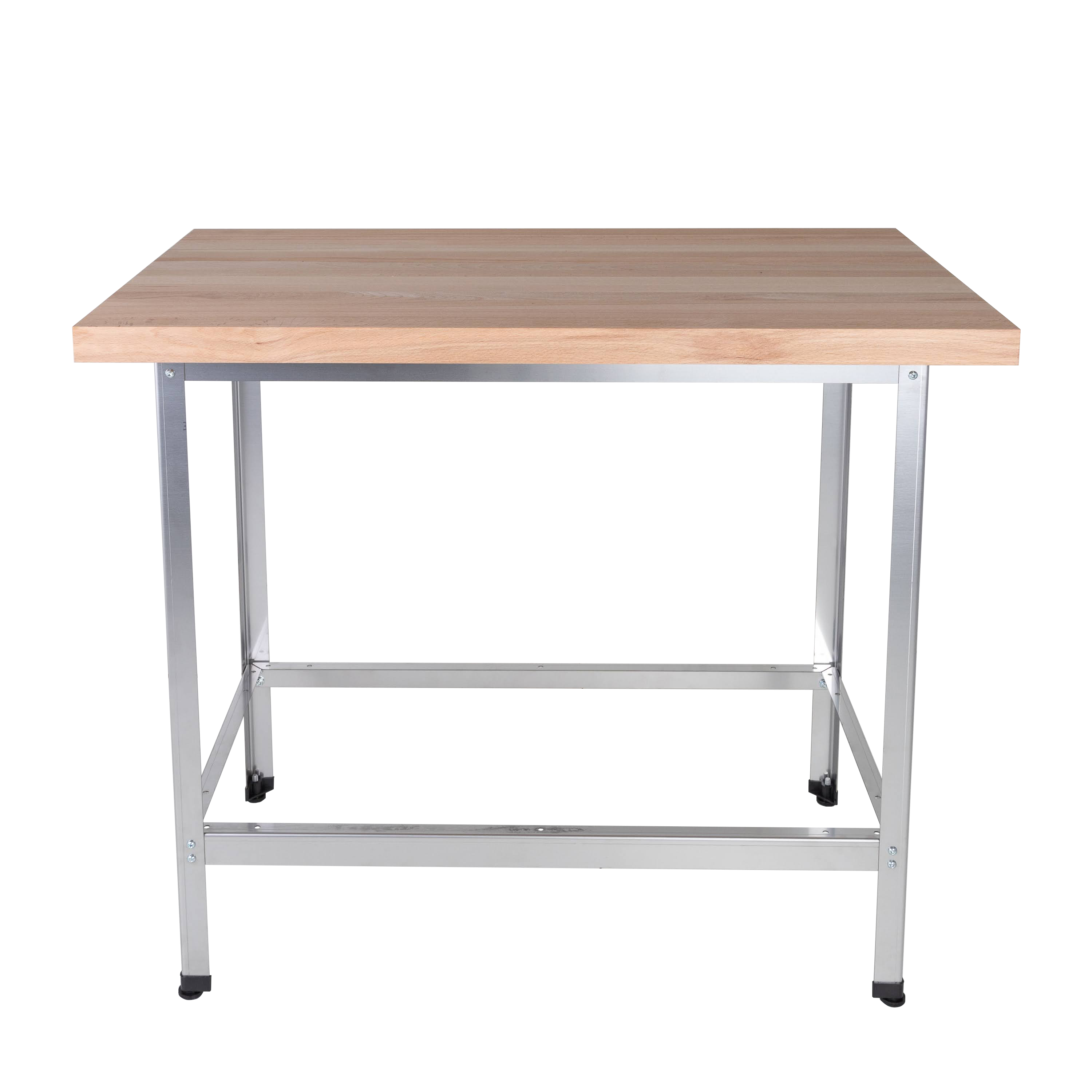 Стол кондитерский VERANDA А11.277 нержавеющая сталь деревянная столешница 1000х600х850