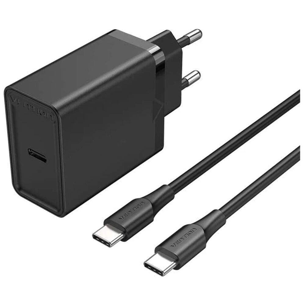 

Сетевое зарядное устройство Vention FAHBF-EU USB Type-C 1xUSB Type-C 3 А черный, FAHBF-EU