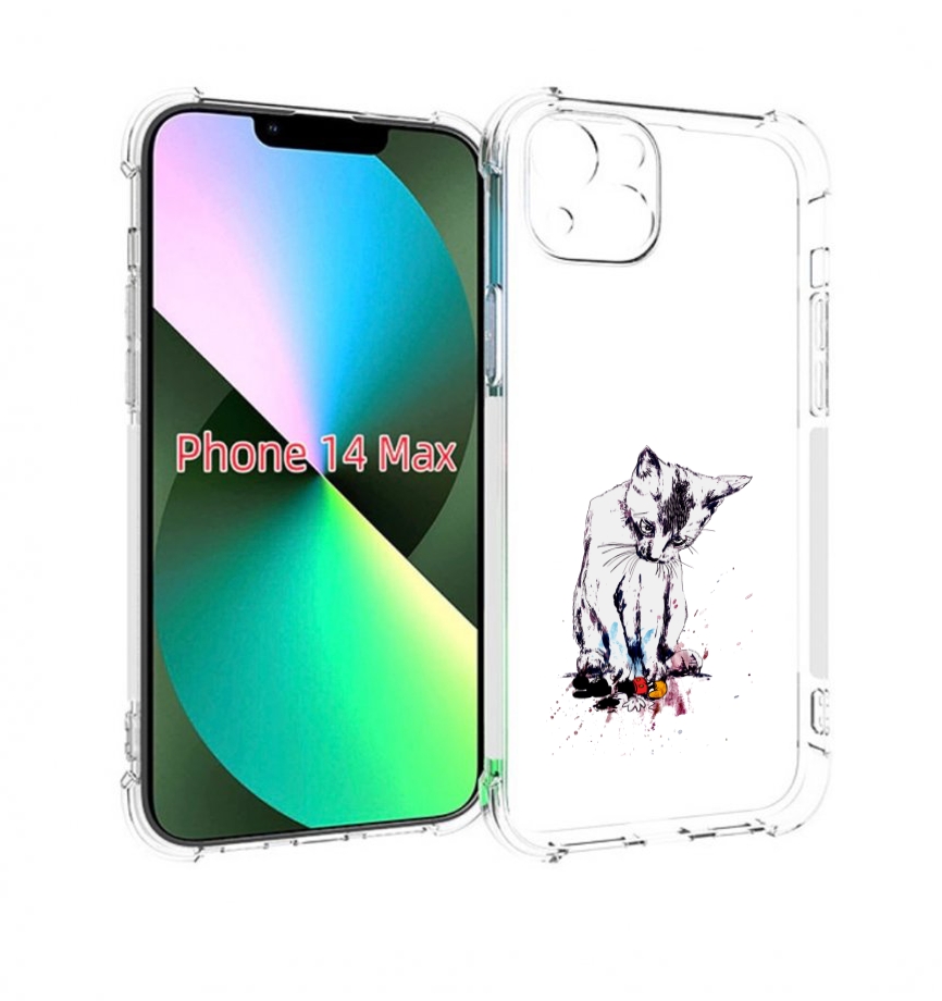 

Чехол MyPads кот и микки для iPhone 14 Plus (6.7), Прозрачный, Tocco
