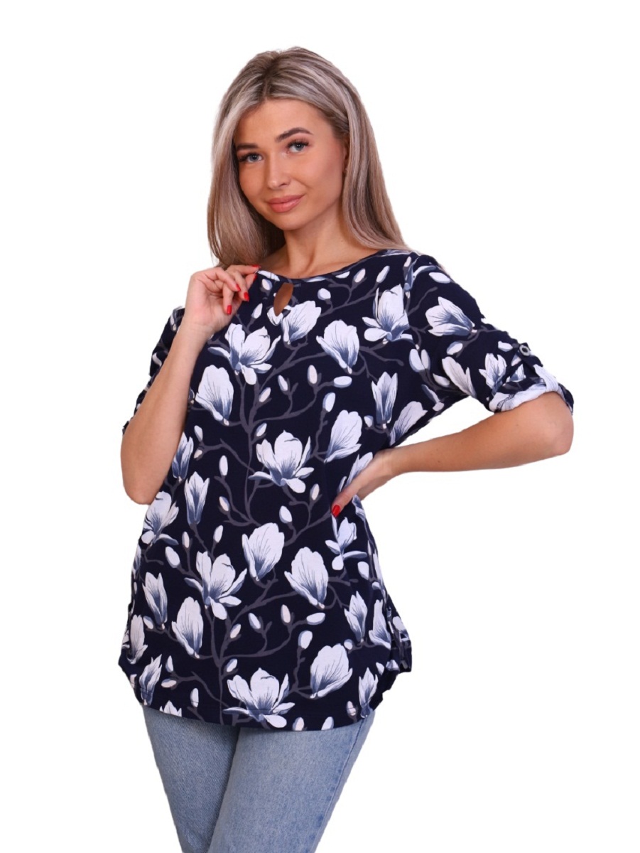 

Рубашка женская New Life jersey 102-115 синяя 62 RU, 102-115