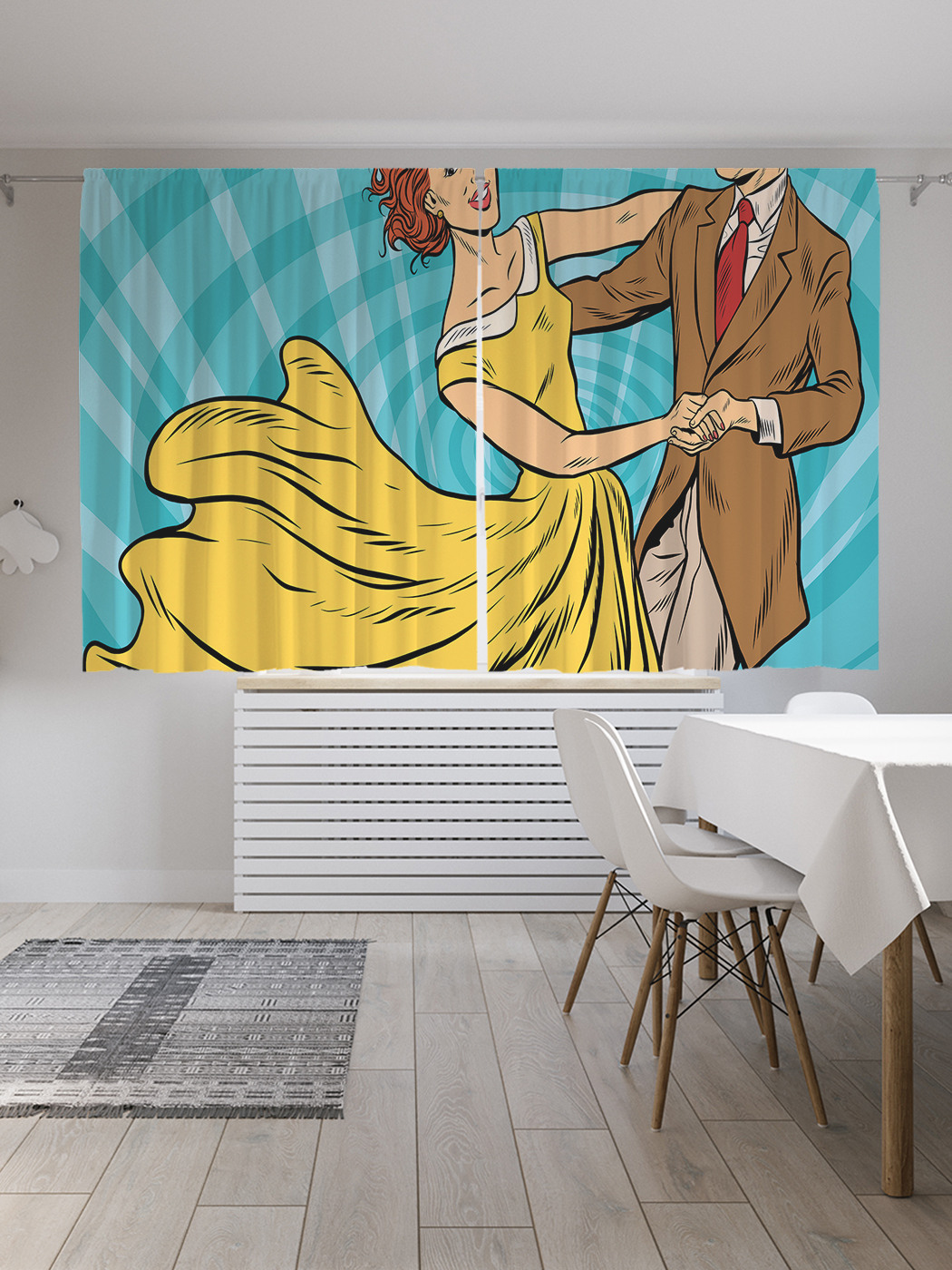 

Шторы JoyArty с фотопечатью "Танец кружит" из сатена, 290х180 см, Танец кружит