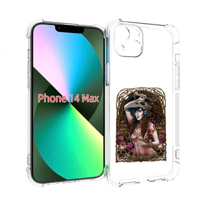 

Чехол MyPads красивая девушка рисунок для iPhone 14 Plus (6.7), Прозрачный, Tocco