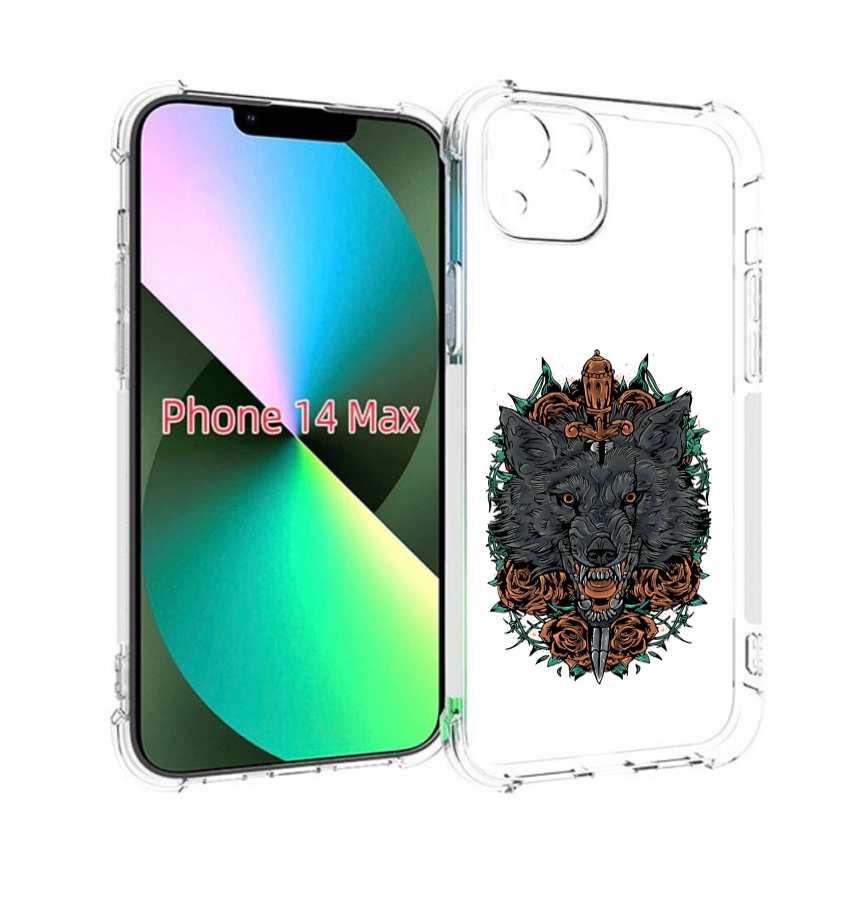 

Чехол MyPads красивый злой волк для iPhone 14 Plus (6.7), Прозрачный, Tocco
