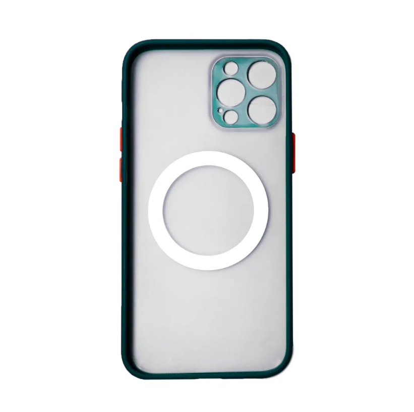 Чехол Luazon Home для iPhone 12 Pro, с окантовкой, пластиковый, зеленый