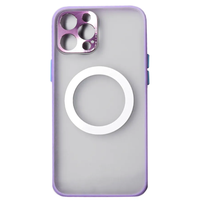 Чехол Luazon Home для iPhone 12 Pro, с окантовкой, пластиковый, фиолетовый