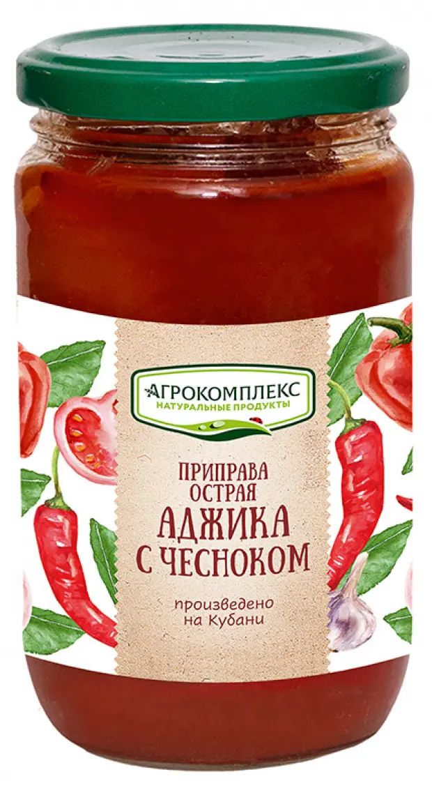 

Аджика Агрокомплекс с чесноком острая 0,36 кг