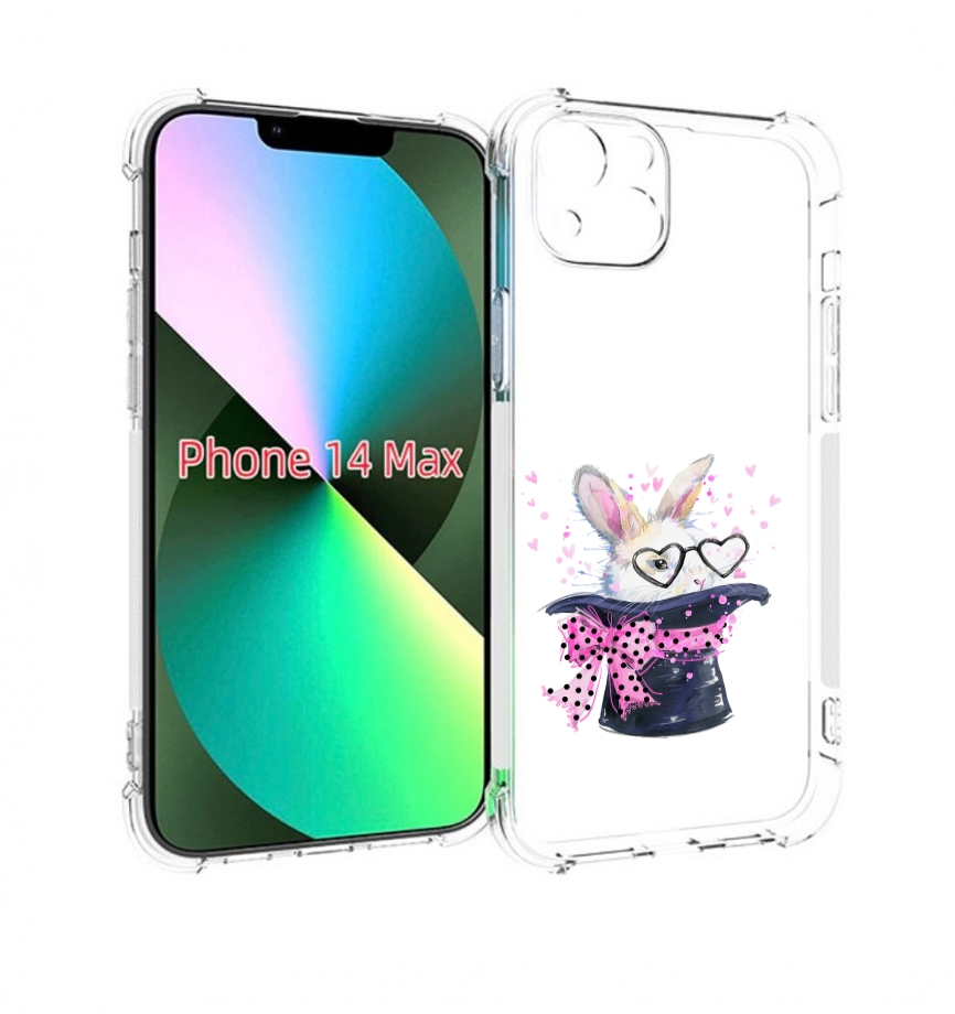 Чехол MyPads кролик в шляпе для iPhone 14 Plus (6.7)