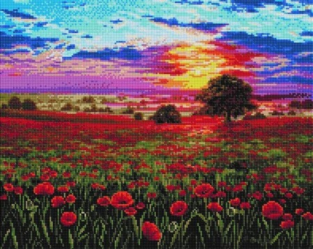 

PaintBoy Алмазная вышивка Маковое поле на закате UA213, 40x50 см