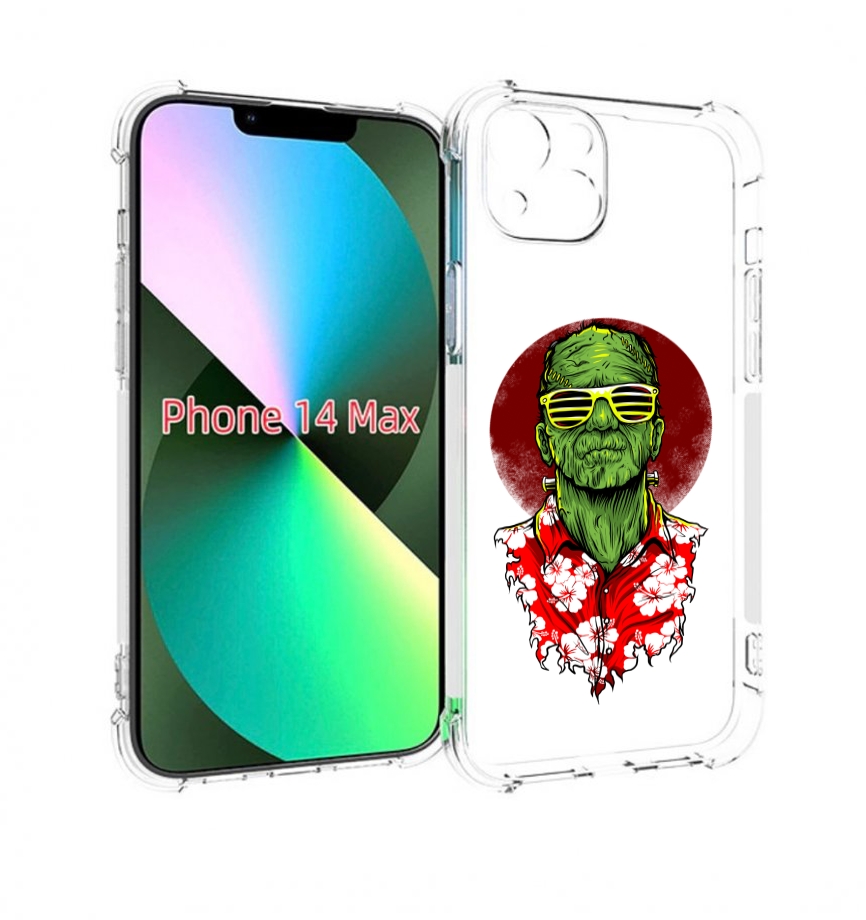 

Чехол MyPads крутой зеленый мужчина в очках для iPhone 14 Plus (6.7), Прозрачный, Tocco