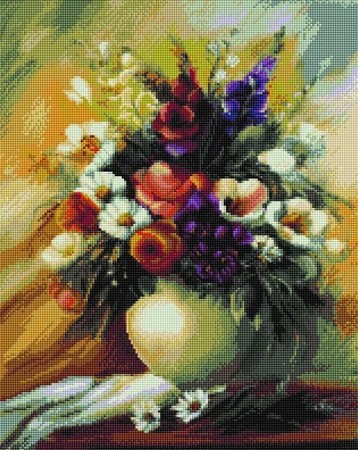 

PaintBoy Алмазная вышивка Натюрморт из цветов UA218, 40x50 см