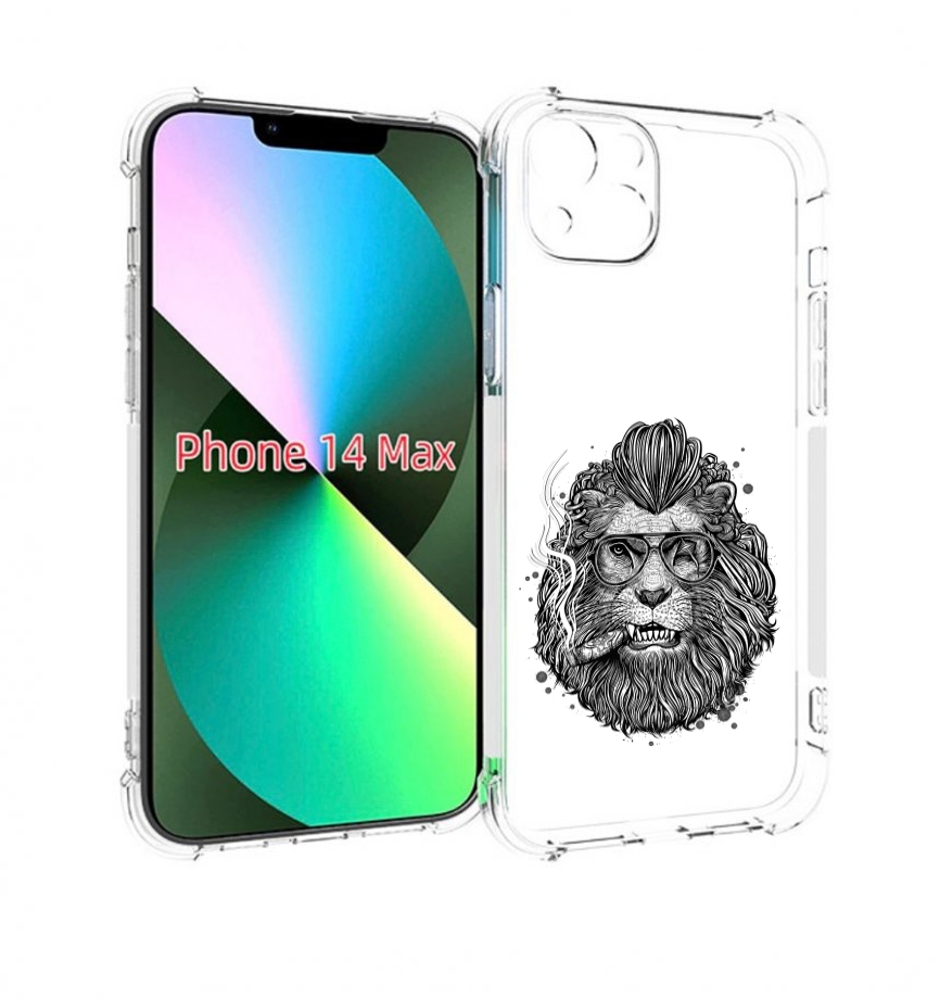 

Чехол MyPads курящий лев для iPhone 14 Plus (6.7), Прозрачный, Tocco