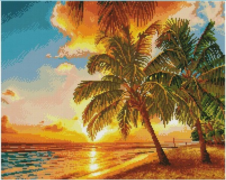 

PaintBoy Алмазная вышивка Пальмы на закате UA251, 40x50 см