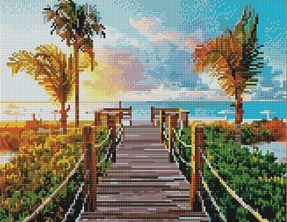

PaintBoy Алмазная вышивка Пальмы на побережье VA358, 40x50 см