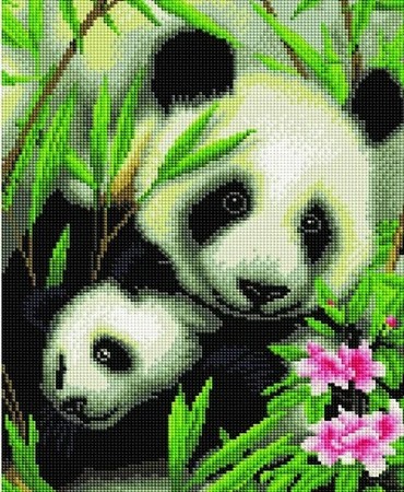 

PaintBoy Алмазная вышивка Панды в тростнике UB167, 30x40 см