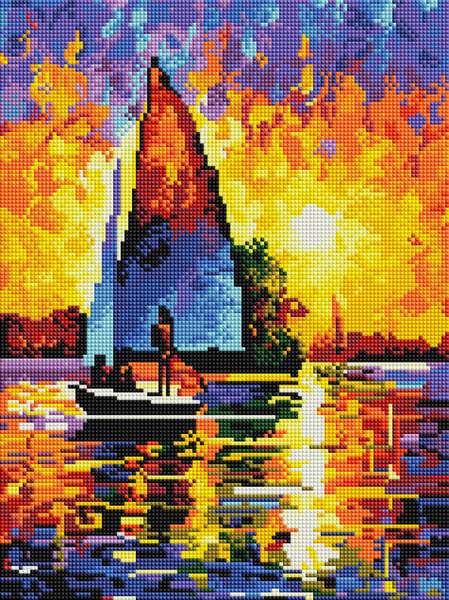 

PaintBoy Алмазная вышивка Парусник на закате EF216, 30x40 см
