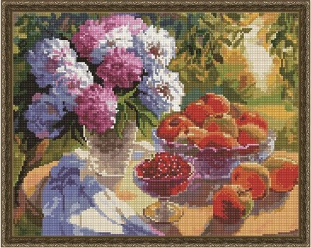 

PaintBoy Алмазная вышивка Пионы и яблоки VA235, 40x50 см