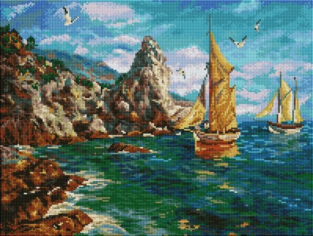 

PaintBoy Алмазная вышивка Под парусами UA287, 40x50 см
