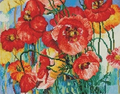 

PaintBoy Алмазная вышивка Полевые маки VA324, 40x50 см