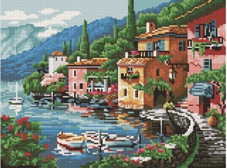 

PaintBoy Алмазная вышивка Прибрежный городок EF212, 30x40 см