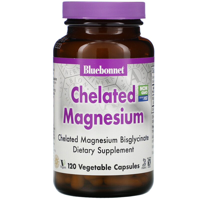 Bluebonnet Nutrition Chelated Magnesium (Хелатный магний) капсулы 120 шт.