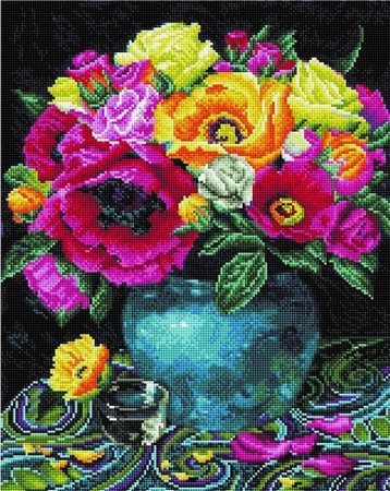 

PaintBoy Алмазная вышивка Разноцветные маки UA230, 40x50 см