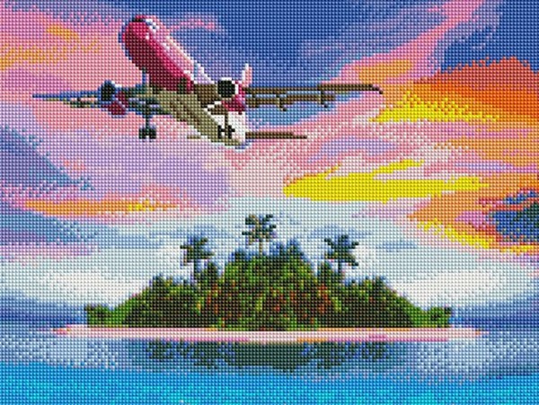 

PaintBoy Алмазная вышивка Райский уголок UB238, 30x40 см