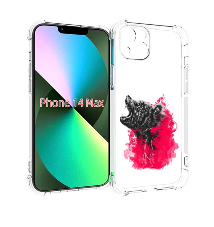

Чехол MyPads медведь в дымке для iPhone 14 Plus (6.7), Прозрачный, Tocco